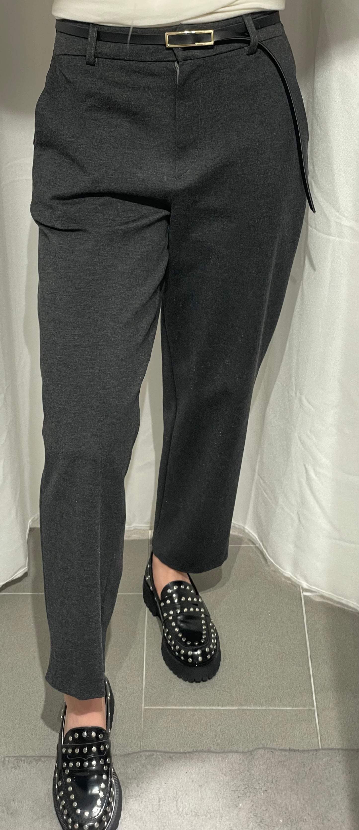 PANTALONE PUNTO MILANO CON CINTURA