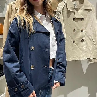 TRENCH CORTO D/PETTO