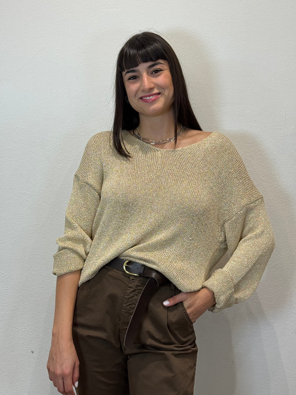 MAGLIA LUREX SCOLLO V