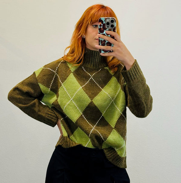 MAGLIA ROMBI LUPETTO