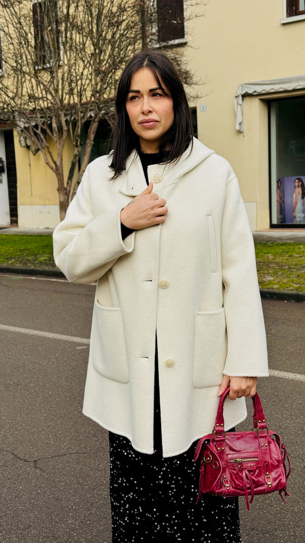 CAPPOTTO CABAN C/CAPPUCCIO IN LANA