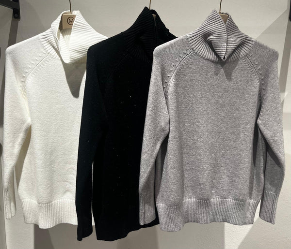 MAGLIONE LUPETTO CON MICROPAILLETTES