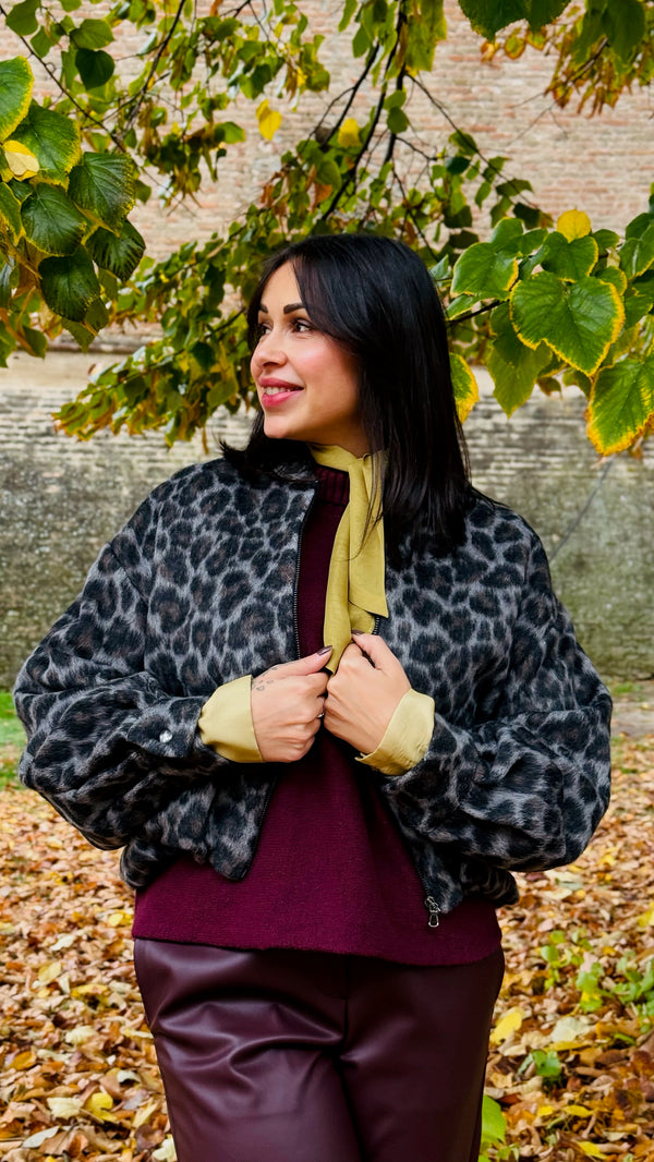 BOMBER MACULATO C/ZIP