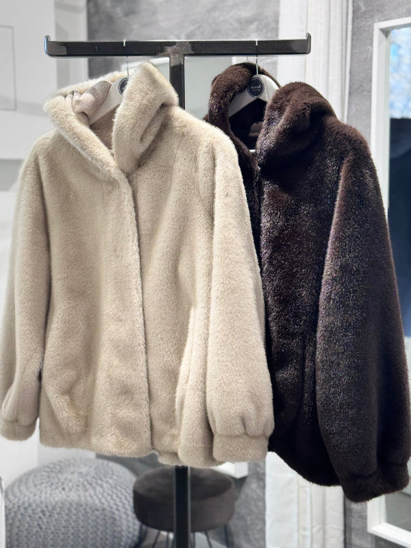 BOMBER ECOPELLICCIA C/CAPPUCCIO