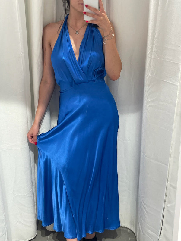 ABITO SOTTOVESTE SATIN CON ARRICCIO FIANCO