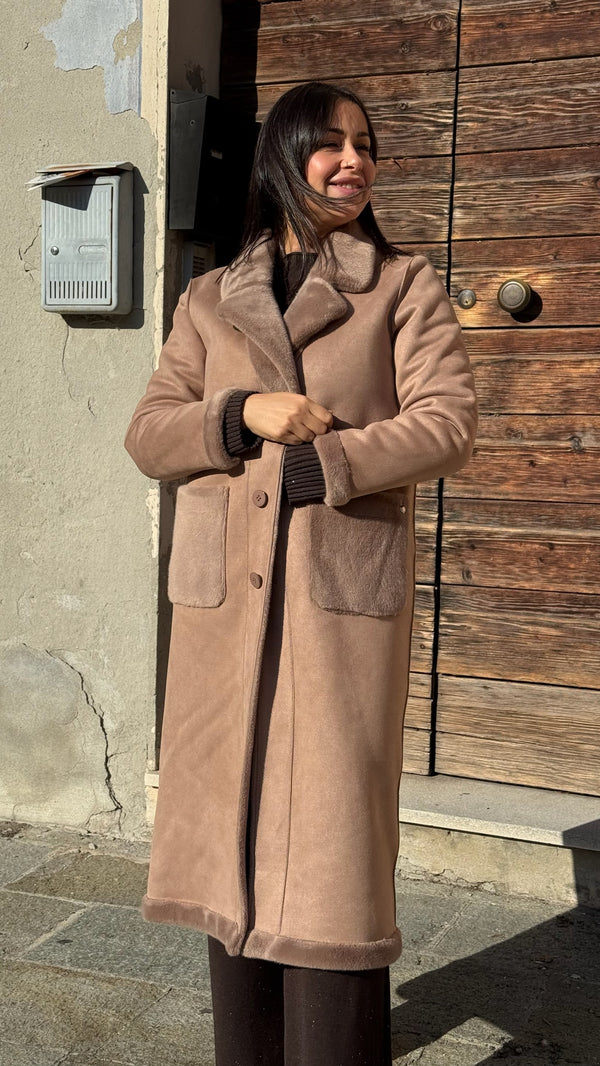 ECOMONTONE LUNGO CON TASCHE