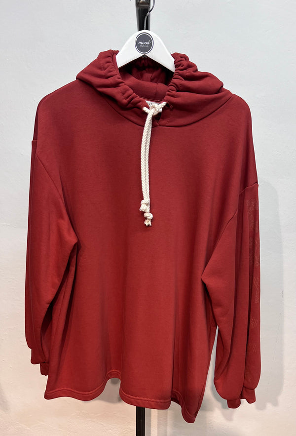 FELPA C/CAPPUCCIO OVER