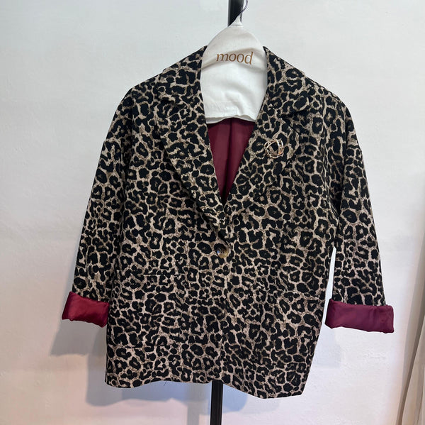 GIACCA OVER MACULATA C/SPILLE