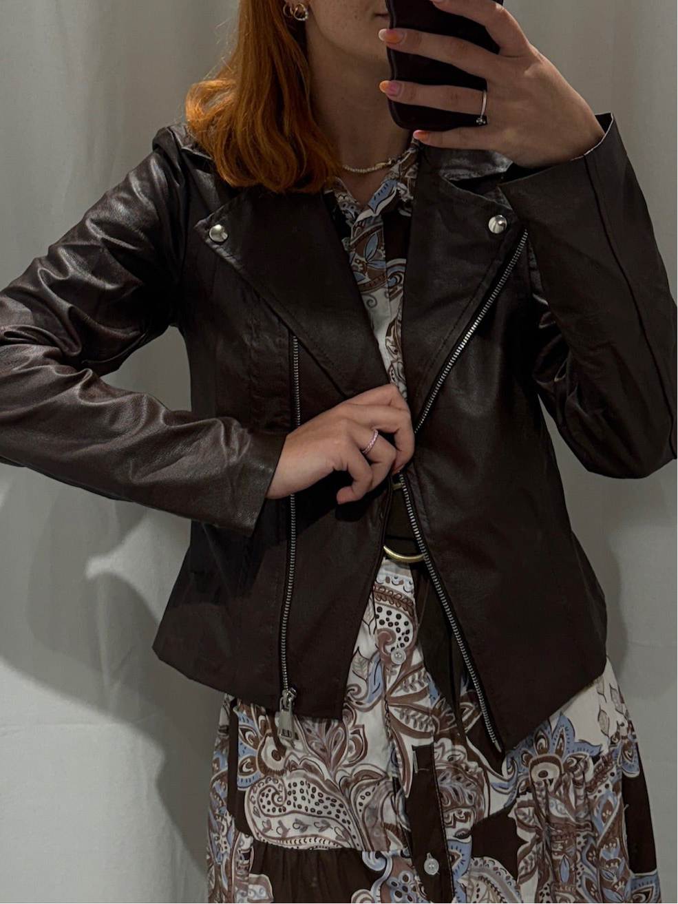 CHIODO IN ECOPELLLE CON ZIP