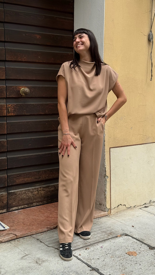 COMPLETO BLUSA + PANTALONE FLUIDO PALAZZO