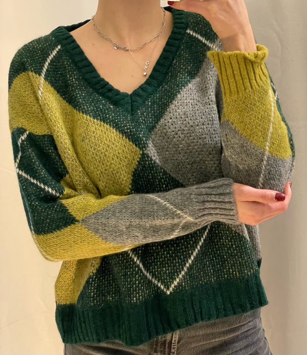 MAGLIA SCOLLO V ROMBI