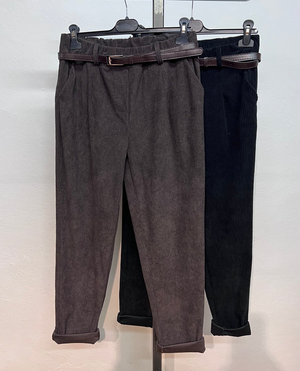 PANTALONE VELLUTO A COSTE C/TASCHE