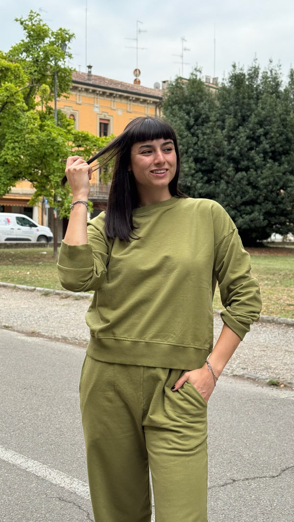 COMPLETO TUTA FELPA + PANTALONE GARZATO
