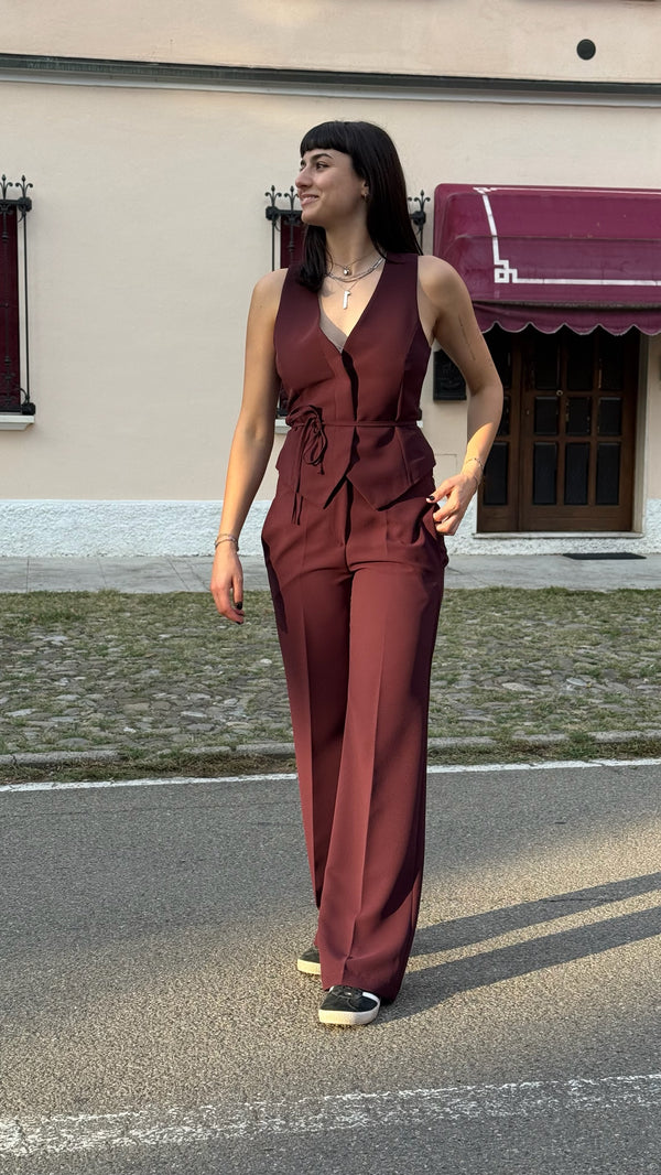 GILET CORTO INCROCIATO + PANTALONE