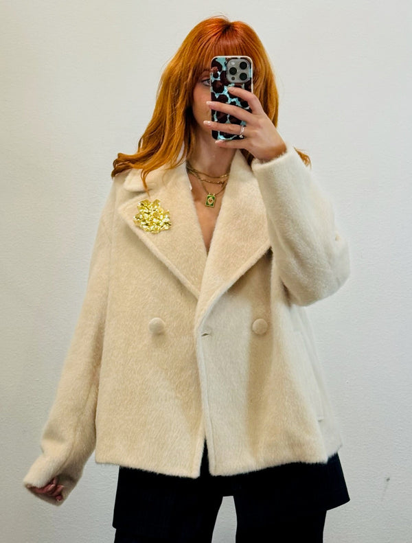 CAPPOTTINO DOPPIO PETTO C/SPILLA