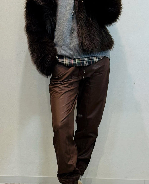 PANTALONE ECOPELLE C/POLSINO FONDO