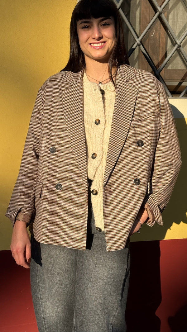 GIACCA CHECK OVER D/PETTO