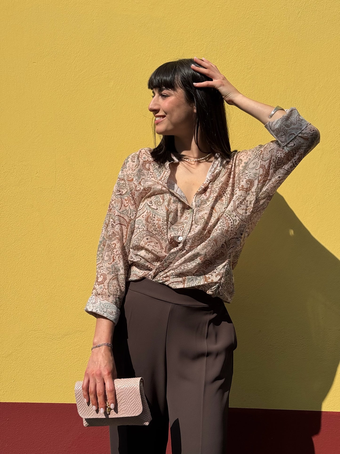 CAMICIA FANTASIA FIORI ROSA