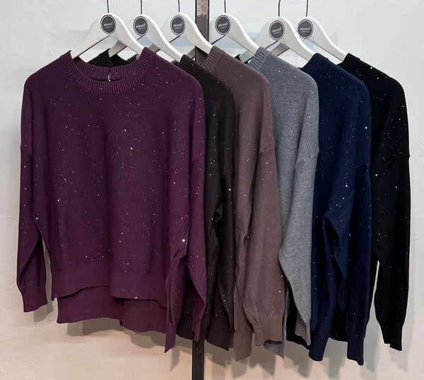 MAGLIA GIROCOLLO MICROPAILLETTES