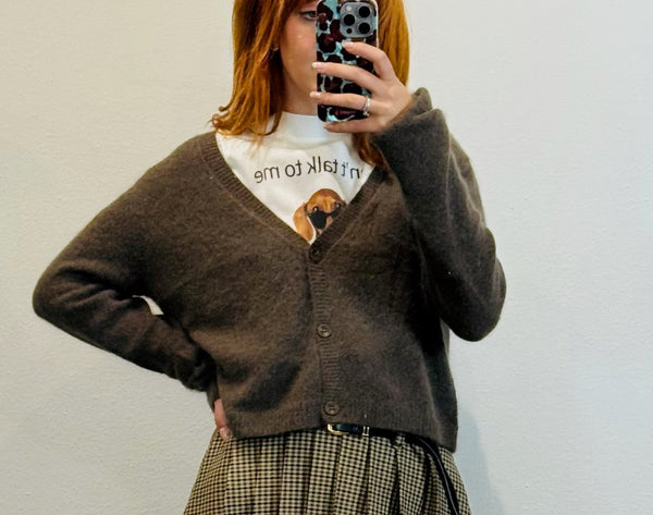 CARDIGAN C/BOTTONI ANGORA LANA