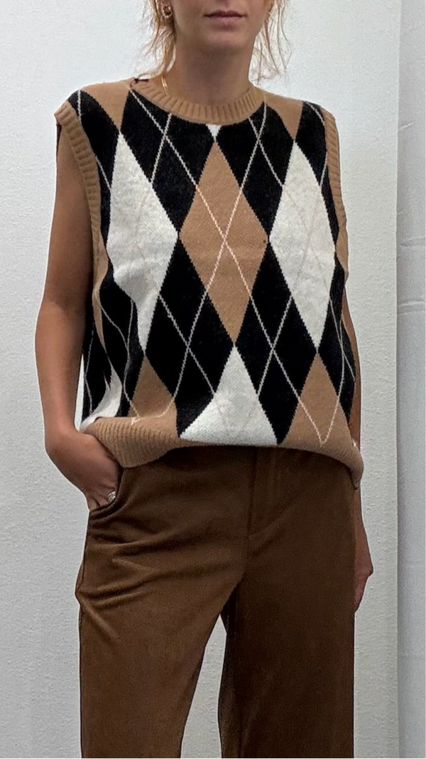 GILET  GIROCOLLO ROMBI