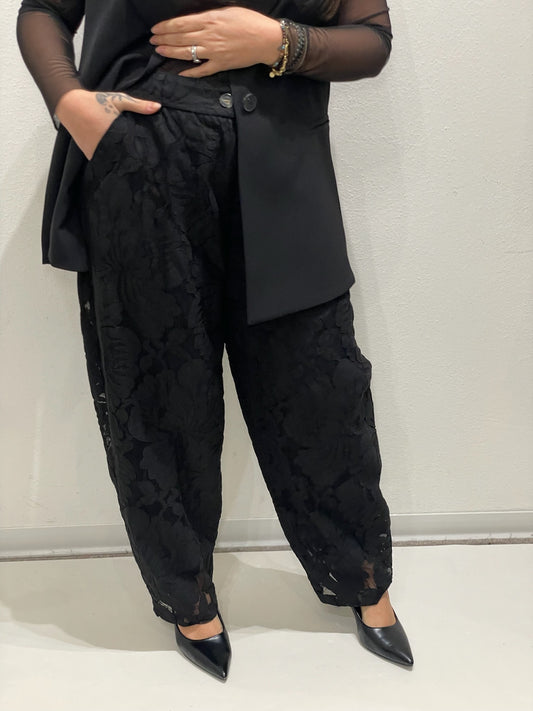 PANTALONE OVETTO IN PIZZO