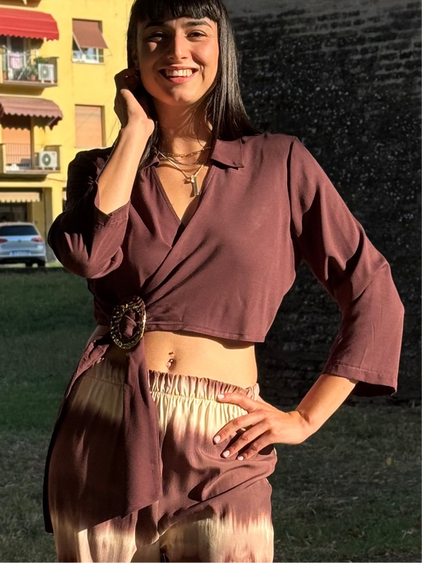 TOP INCROCIO + ACCESSORIO