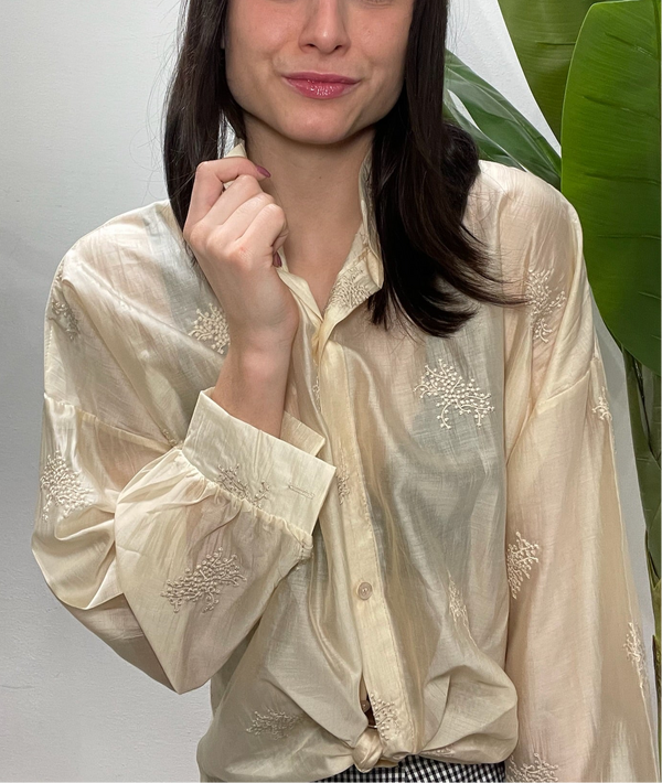 CAMICIA LYOCELL RICAMATA