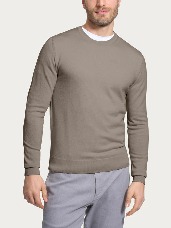 MAGLIONE GIROCOLLO UOMO - PURA LANA MERINO