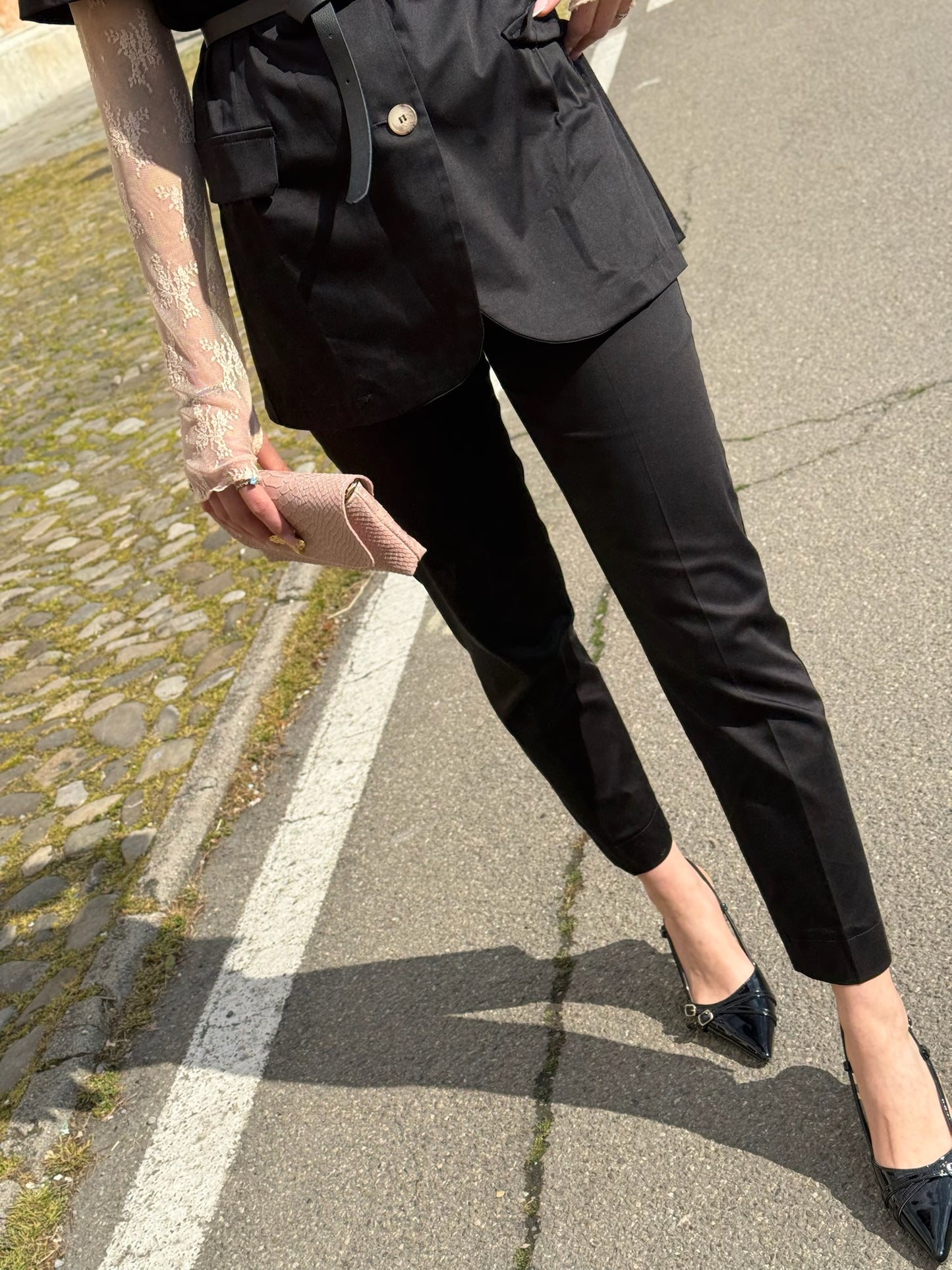 PANTALONE SIGARETTA COTONE ELASTICIZZATO