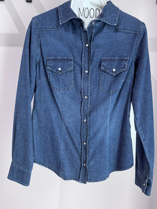 CAMICIA DI JEANS ELASTICIZZATA