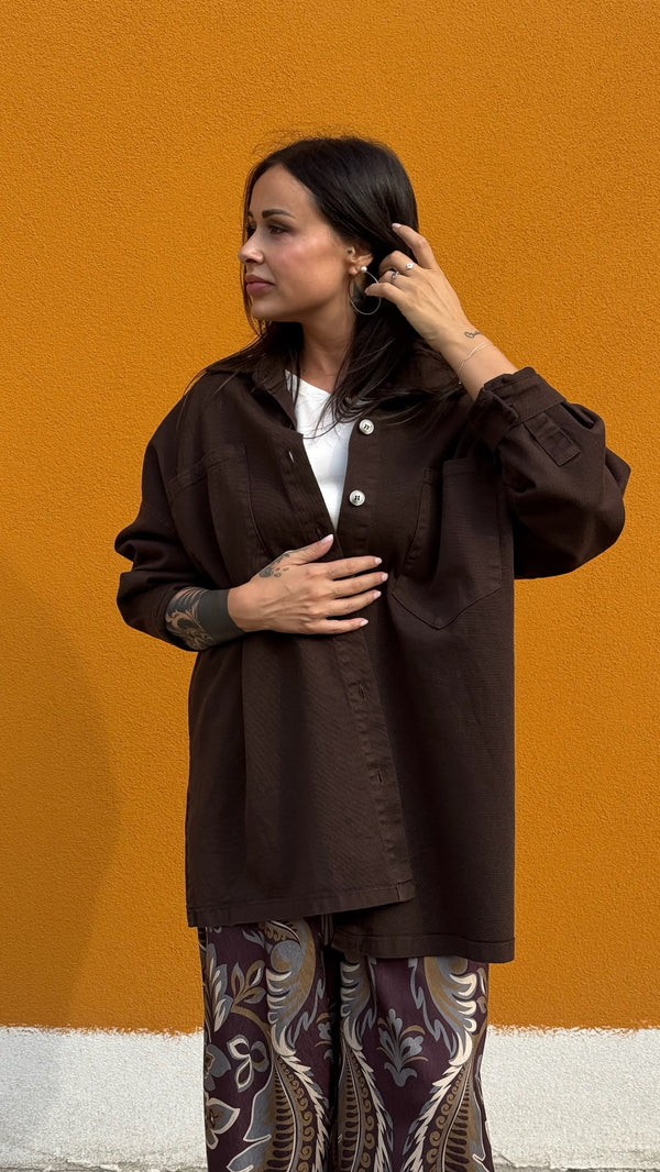 GIACCA/CAMICIA DENIM OVER C/BANDANA