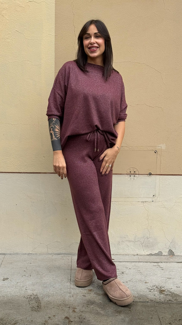 PANTALONE  PALAZZO  LUREX