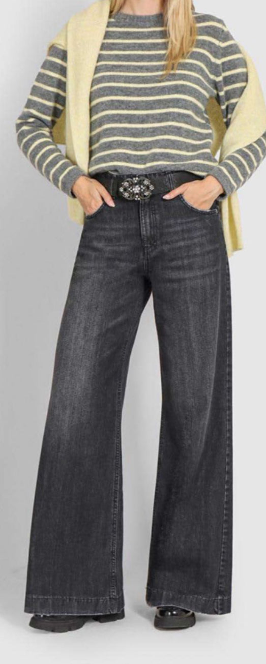 JEANS PALAZZO DENIM GRIGIO-BLACK TOKYO