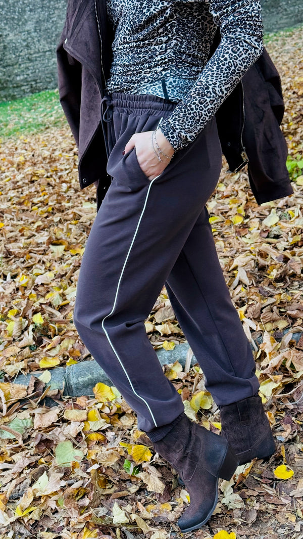 PANTALONE JOGGING CON BANDA