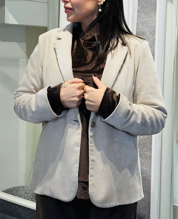 GIACCA BLAZER IN VELLUTO COSTE