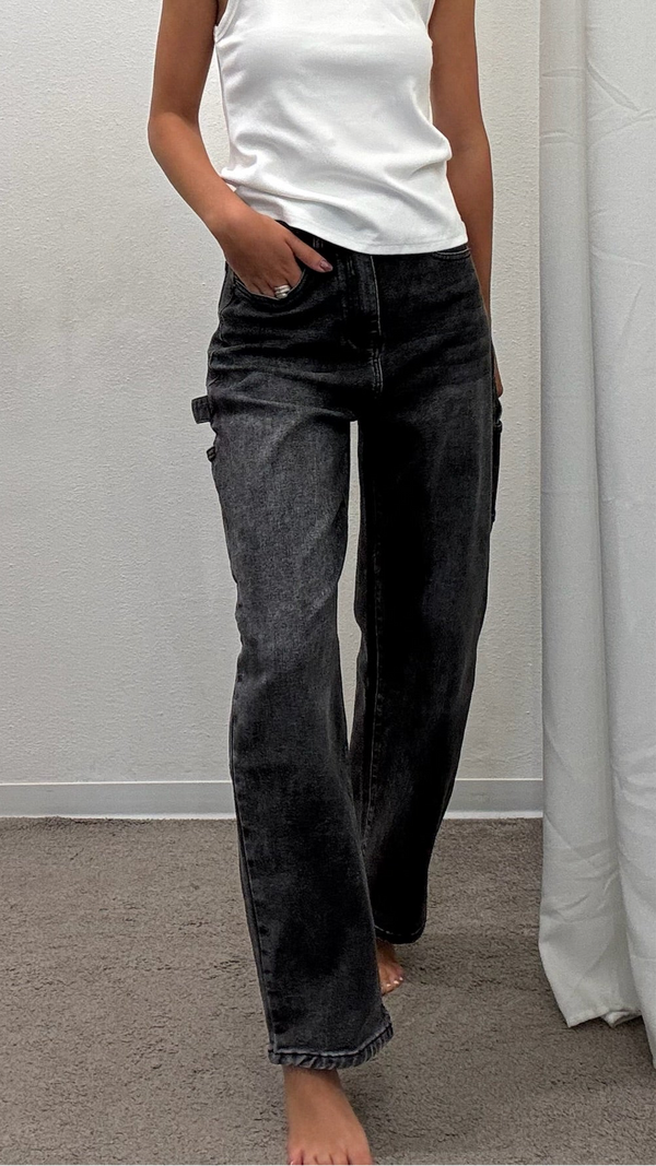 JEANS WORK GRIGIO ELASTICIZZATO-LOS ANGELES