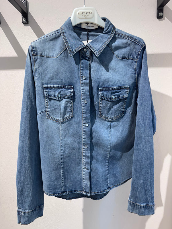 CAMICIA DI JEANS ELASTICIZZATA
