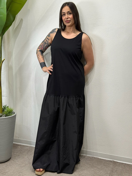 ABITO CANOTTA CON GONNA IN TAFFETA'