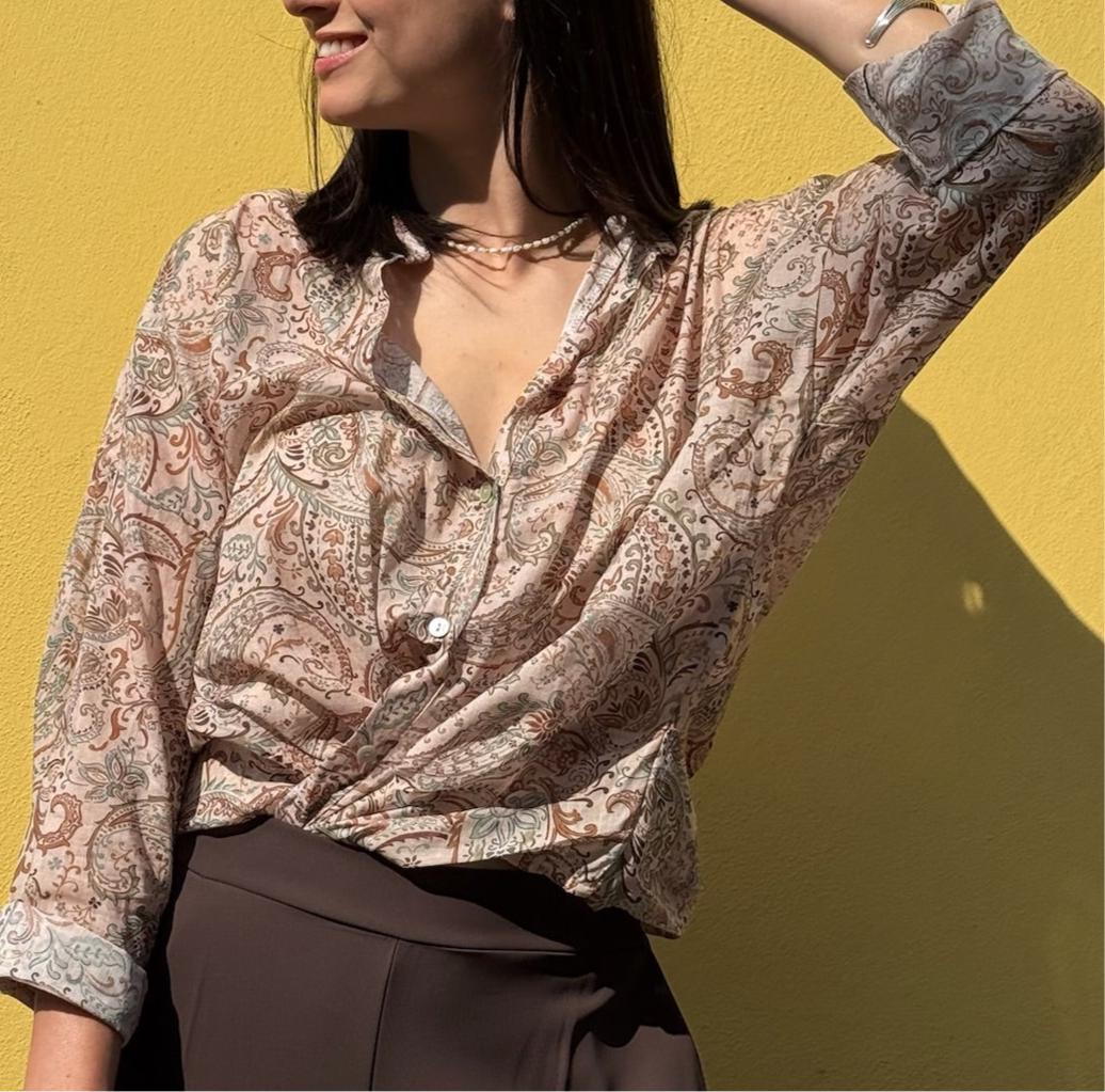 CAMICIA FANTASIA FIORI ROSA