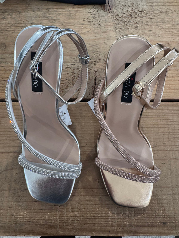 SANDALO FASCIA STRASS TACCO 10 CM
