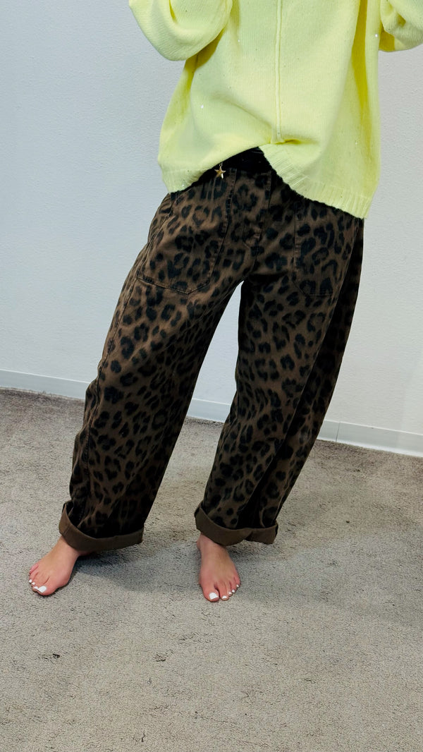 PANTALONE  MACULATO CON CINTURA