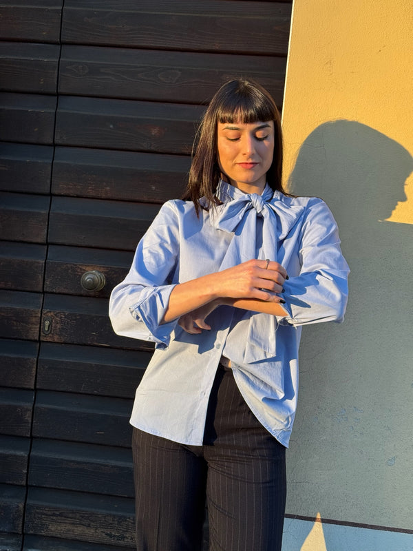 CAMICIA IN COTONE CON FIOCCO