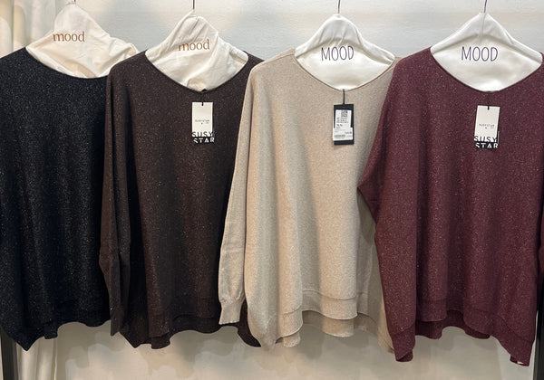 MAGLIA SCOLLO BARCA LUREX