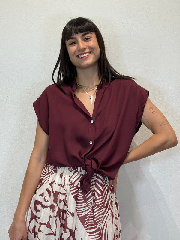 CAMICIA ANNODATA VISCOSA/LINO