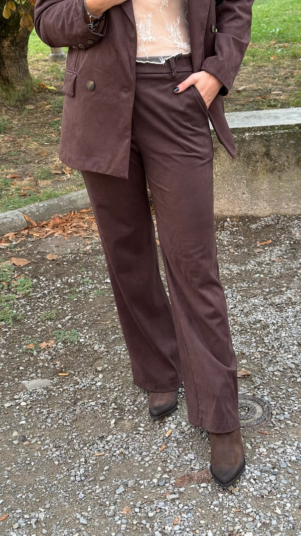 PANTALONE GAMBA DRITTO IN SUEDE