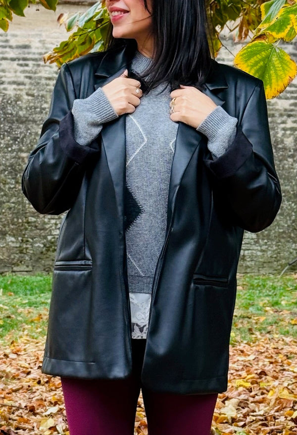 GIACCA IN ECOPELLE 1 BOTTONE