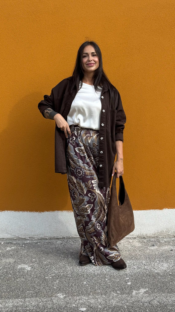 PANTALONE TESSUTO FANTASIA PALAZZO