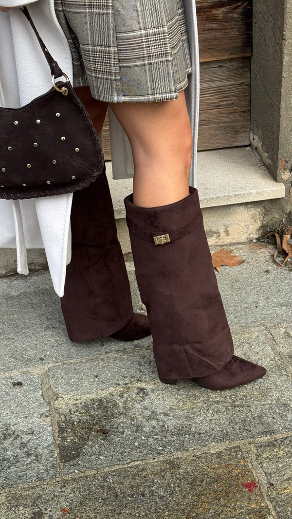 STIVALE IN CAMOSCIO CON FIBBIA