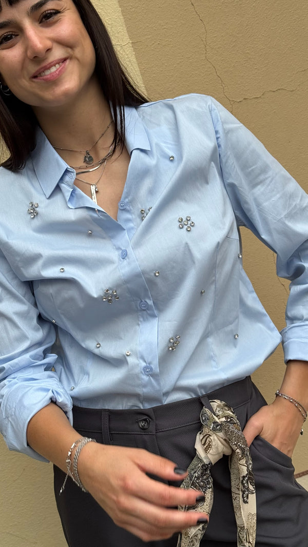 CAMICIA CON APPLICAZIONI STRASS